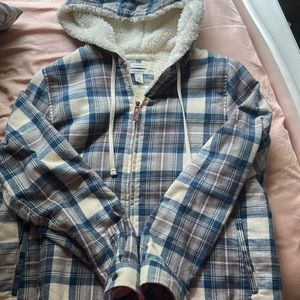 new LL Bean zip up relaxed flannel